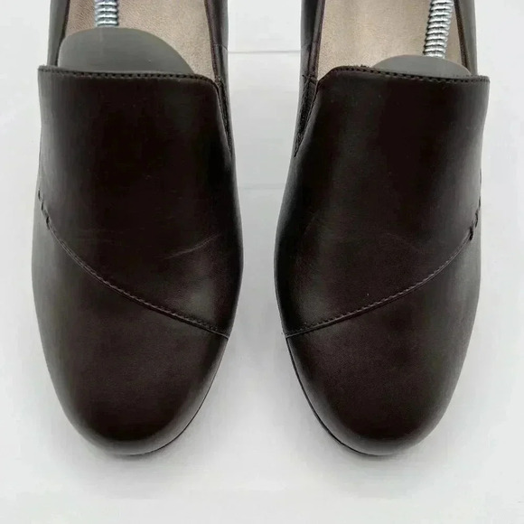 Trotters Moment Womens Leather Slip On Loafers 10.5 N Brown Supportive Shoe - Picture 11 of 13